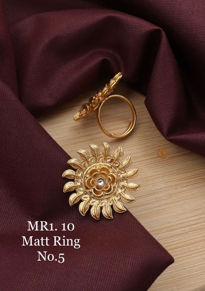 MR1 Designer Rajawadi Matt Rings Wholesalers In Delhi
